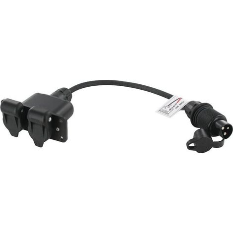 Enchufe 3 patillas doble con cable UNIVERSAL 25036100PD