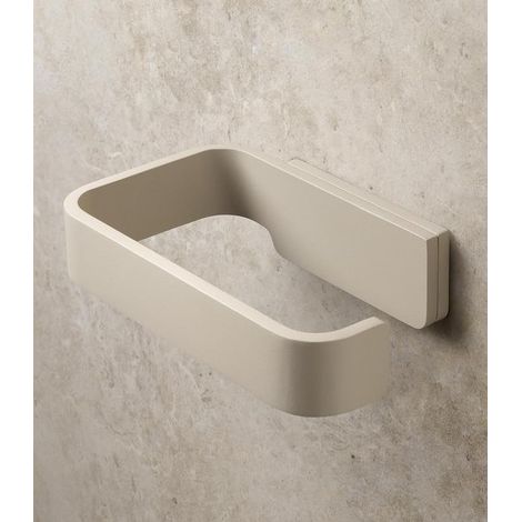 Toilet Paper Holder without Drilling  Wall Mounted Toilet Paper Holder  Adhesive Toilet Roll Holder  Metal Bathroom Roll Holder  Taupe Sand (1/5)