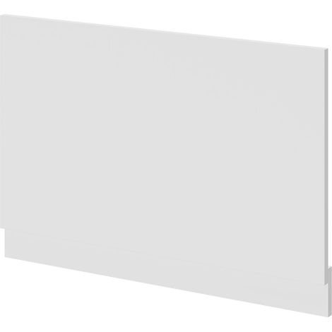 Gloss White MDF 800mm End Bath Panel with Plinth (1/4)