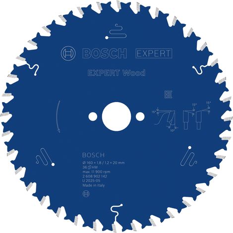 Bosch Wood Circular Saw Blade 160 x 1.8/1.2 x 20 mm T36 2608902142 (1/5)