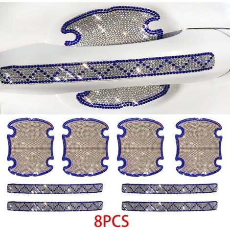 Protection Portière Voiture,Film Protecteur De Poignée Encastrée De Voiture,Couverture De Poignée De Voiture en Strass (1/4)
