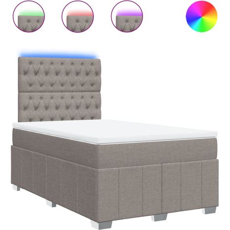 Maison Exclusive - Sommier à lattes de lit avec matelas taupe 120x190 cm tissu