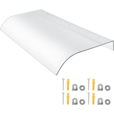 Wolketon Auvent de Porte Auvent Marquise pour Porte Panneaux en PET 40 x 80 cm montage mural extérieur