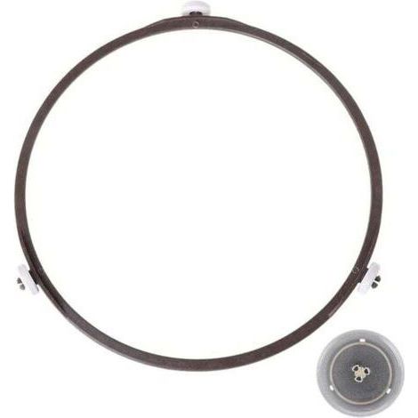 Support plateau tournant universel de 22cm,Anneau Rotatif Micro-ondes, XU,de Plateau Tournant pour Universel Support en Verre 22cm Diamètre (Brun) (1/4)