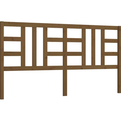 Cabecero accesorio para dormir mueble de dormitorio 206 x 4 x 100 cm madera maciza marrón claro TDL0202870