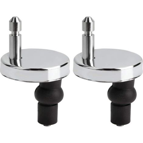 2 Pièces Abattant WC de Toilettes à Charnière Fixations, Charnières à Dégagement Rapide, Charniere Abattant WC Fixations, avec Vis Caoutchouc Rechange (1/5)