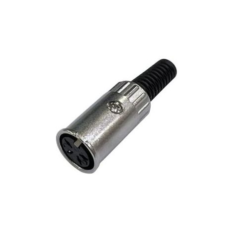 Connecteur DIN RS PRO, 4 contacts, Femelle, Montage sur câble ( Prix pour 1 )