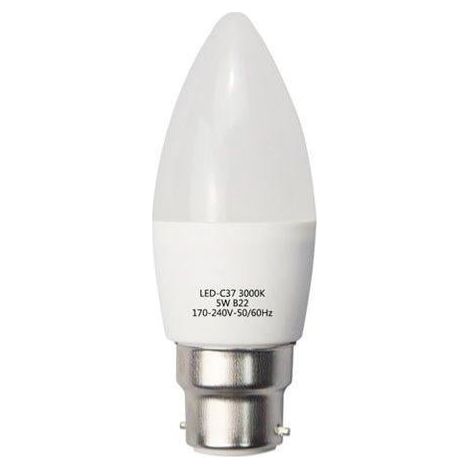Ampoule B22 LED 6W 220V C37 180° - Unité / Blanc Neutre - SILUMEN (1/4)
