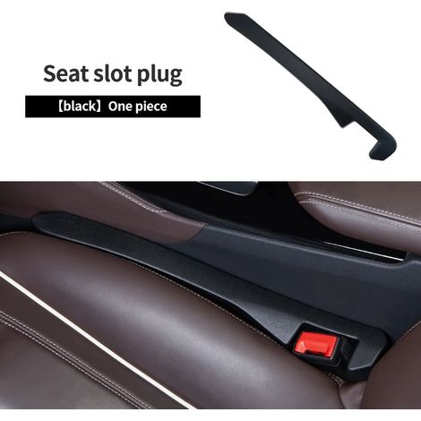 (Noir) Bande de remplissage universelle en cuir souple pour joints de sièges auto, étanche et anti-fuite, pour l'intérieur de la voiture (1/5)