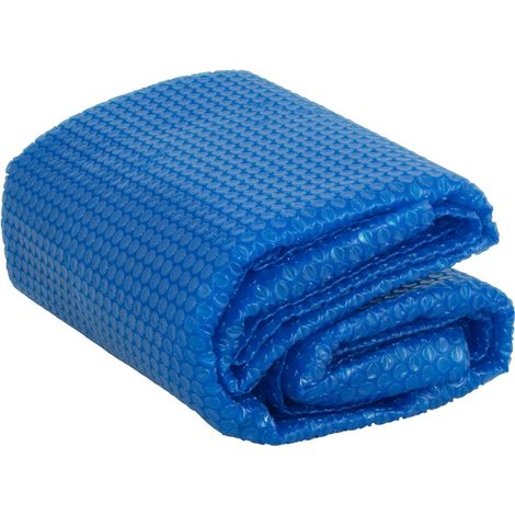 TERRE JARDIN - Cubierta de burbujas rectangular para piscinas - 400 micras, protección UV, retiene el calor Azul 8 x 4