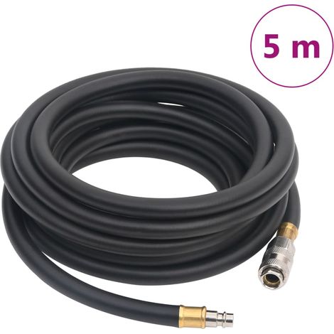 Tuyau d'air hybride, noir, 0,6" 5 m, caoutchouc et PVC