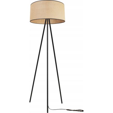 LAMPADA DA TERRA CON TREPPIEDE E PARALUME IN METALLO 45CM (1/5)