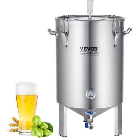 VEVOR Sistema per produzione di birra, Dispositivo per produzione di birra bollitore in acciaio inox, Fermentatore per birra da 60 L, Fermentatore a secchio per preparazione birra (1/5)