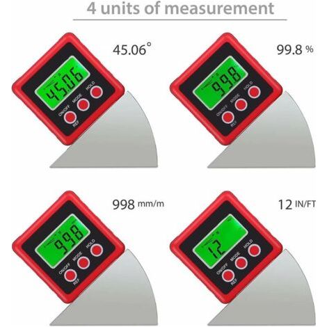 Magnetischer Winkelmesser für magnetische Tischkreissägen – Digitaler Neigungsmesser – Winkelwürfel (0 bis 90 Grad) – Digitaler Winkelmesser – Gehrungslehre für Holzbearbeitung – Mikro-Jig (1/4)