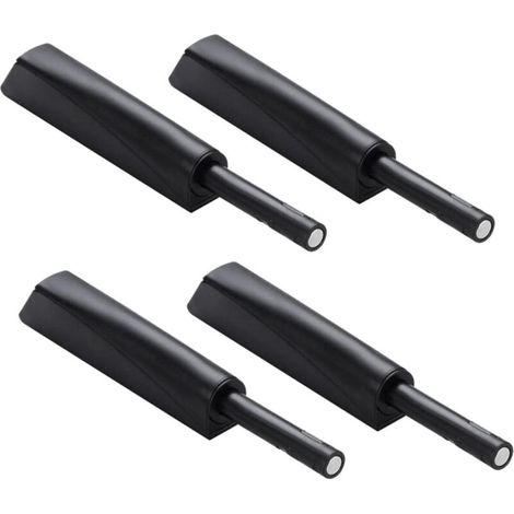 4er-Pack magnetische Schnäpper zum Drücken, um Türen und Schubladen zu öffnen, abschließbar und robust, schwarz (1/5)