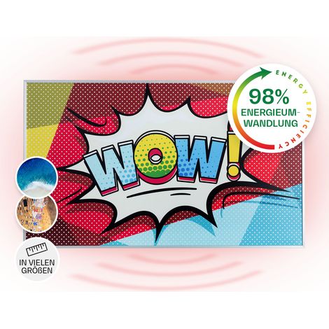 Wonderwall Air Art 60 Infrarotheizung 101x60cm 600W Wandinstallation Fernbedienung (1/5)