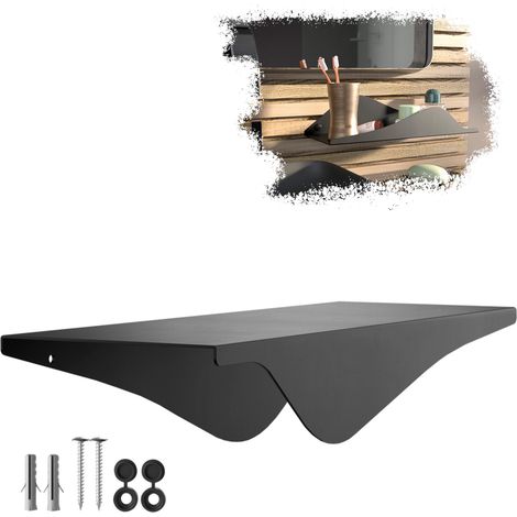 SOTECH Design Wandregal HOVER-VIII 35 x 13 x 8 cm inkl. Befestigungsset für Wandmontage, schwarz, 1 Stück