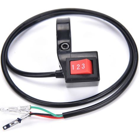 Dreigang-Gangwahlschalter für Elektrofahrzeuge, Modifikation für Elektrofahrräder und -motorräder, Dreigang-Steuerknopf 123 (1/5)
