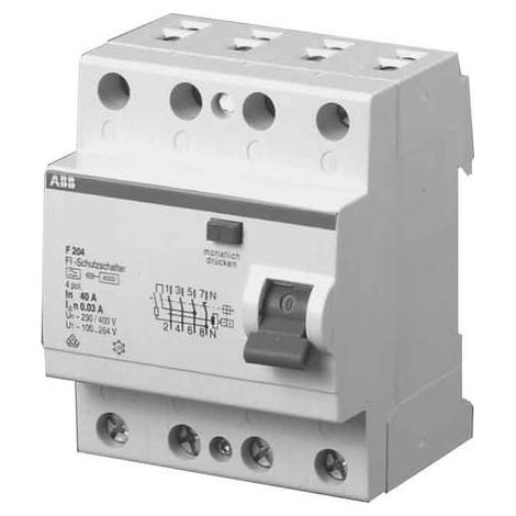 F427837 -. ELETTROCONDUTT (ABB SPA) F427837 F204 4P 03 A 25A DIFF PURE ABB STOTZ S&J 2CSF204101R3250