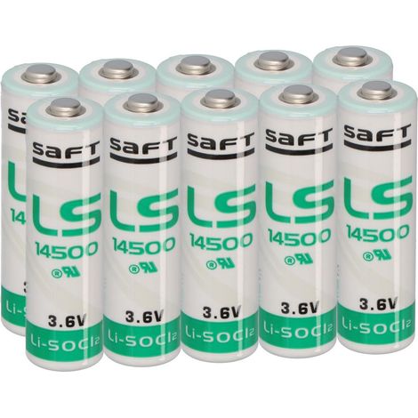 10x Saft Lithium 3,6V Batterie LS14500 AA - Zelle (1/5)