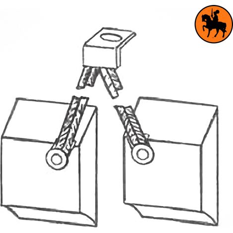 Ensemble de 4 balais de charbon HYSTER P1 19,05x31,75x44,05mm
