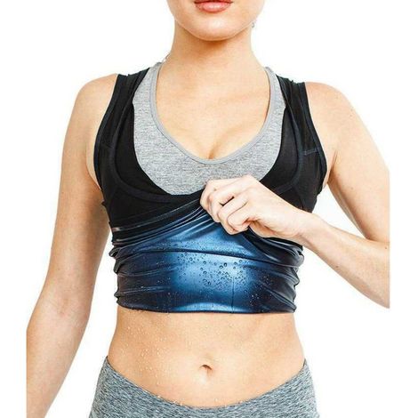 1 Gilet de sauna, combinaison gainante, matière spandex polyuréthane, dos débardeur, pour fitness et salle de sport femmes (1/5)