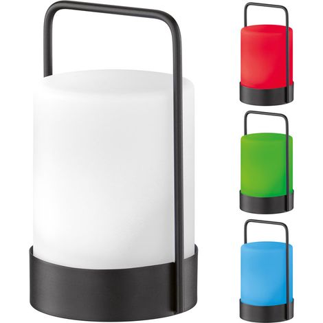 Tischleuchte Außen Akku Garten Tischlampe USB aufladbar Solarleuchte Garten Deko, dimmbar Fernbedienung Farbwechsel tragbar, 1x LED 3000K, DxH 12x20 cm (1/5)