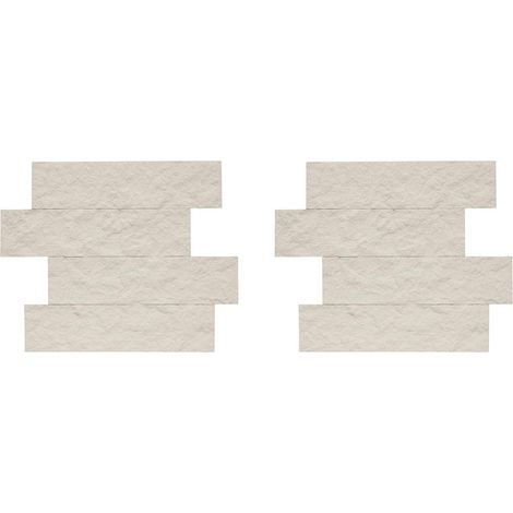Lot de 2 Stickers Effet Pierre "Cary" 30x38cm Beige (1/4)