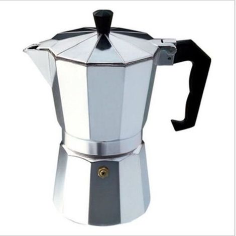 Cafetière Italienne Aluminium Moka - Marque - 600ML 12 tasses - Gris (1/4)