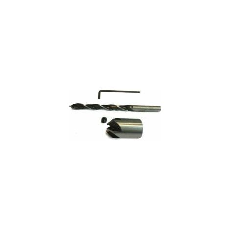 Set di 7 punte da trapano HSS 5 per fresatura e smussatura del legno, da 3 a 10 mm, con chiave - Crezuo