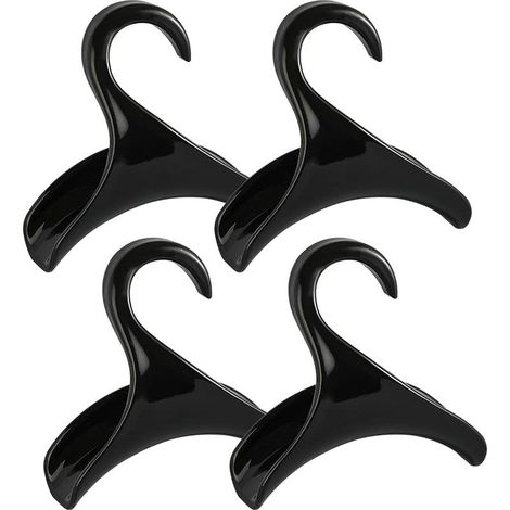 4er-Set Handtaschenhaken, schwarzer Handtaschenhaken, Handtaschenaufhänger, Aufbewahrungsorganizer – für Kleiderschrank, Kleiderstange (1/5)