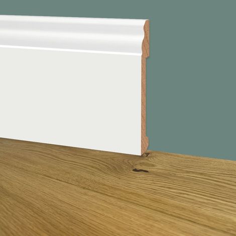 Battiscopa DUCALE GIGANTE in POLIMERI EqualWood HI-TEC 200x14mm - BIANCO (prezzo al metro)