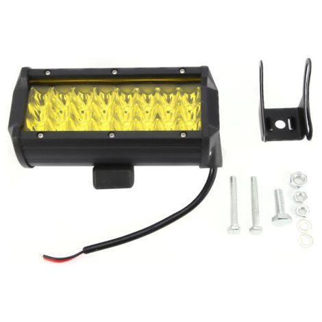 24LED 72W voiture LED barre lumineuse de travail véhicule tout-terrain projecteur antibrouillard jaune IP67 étanche (1/5)