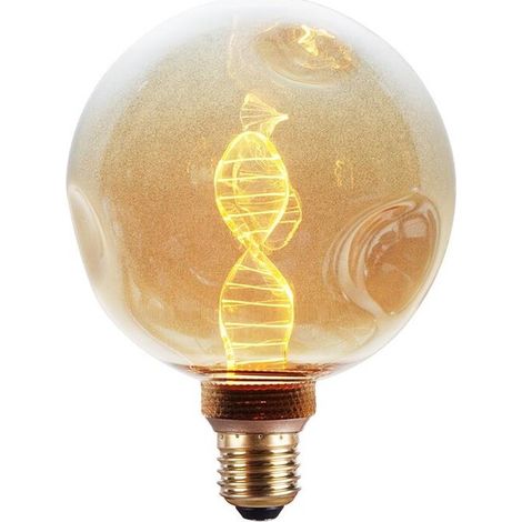 Bombilla Decorativa Filamento LED E27 4w 1800k G125 Globo Cristal Dorado