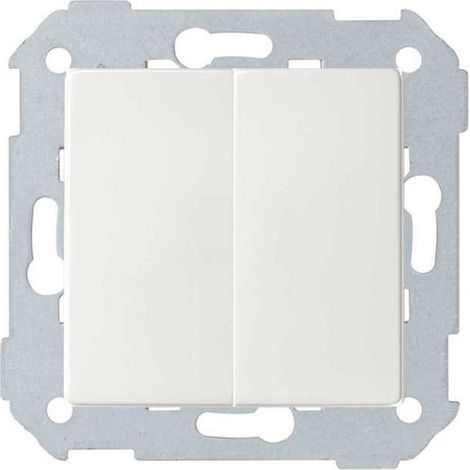 Simon 82 concept  Doble interruptor 10AX + tecla blanco mate 8200398-090