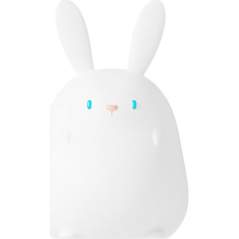 Veilleuse Lapin Silicone Tactile Rechargeable USB 4000K 2 Niveaux Lumière Douce Ambiance Chambre Design Mignon (1/5)