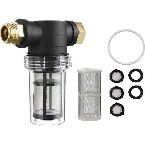 1 Filtre Tuyau 3/4", Laiton Acier Inoxydable, Pré-filtre Sédiments Pompe Jardin Piscine (1/5)