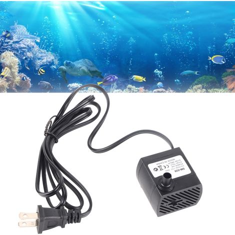 Pompe Submersible Mini pour Aquarium, Fontaine, Hydroponie, Circulation - 4W, 280L/H, 75cm de Levée, Céramique, Silencieux, avec Suction Cups Fixes (1/5)