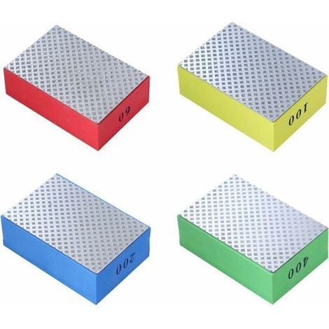 Lot de 4 disques diamantés pour meuleuse angulaire – 60 mm, 100 mm, 200 mm, 400 mm – pour verre, granit, marbre, pierre nature (1/5)