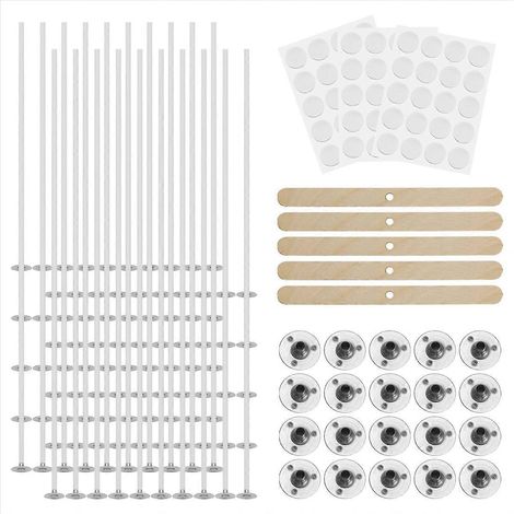 Mèches à bougies (lot de 100), 15 cm, idéales pour fabrication artisanale, cire fondue, mèches coton, longueur précise, usage professionnel ou DIY, pack économique. (1/5)