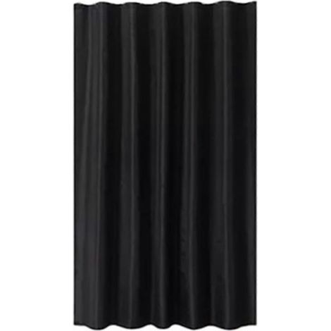 Rideau de douche noir uni, en tissu épais et imperméable, pour salle de bain, 200 x 200 cm (1/5)