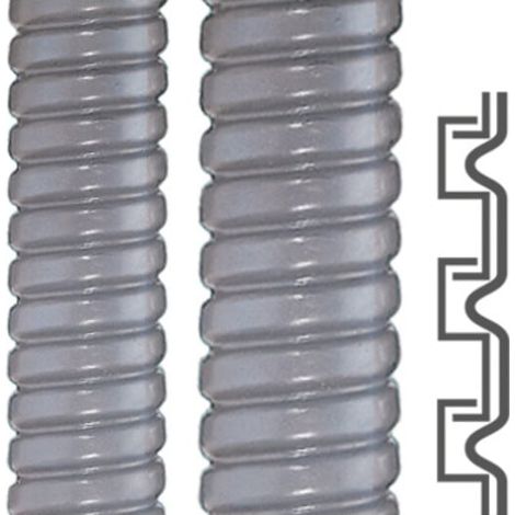 flexa Metallschutzschlauch SPR-PVC-AS flüssigkeitsdicht AD36 grau 25 Stk