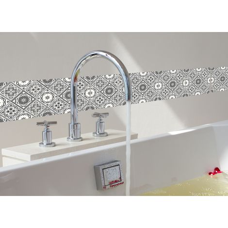 Sticker carrelage adhésif 15x15 cm, 6 carreaux marron, lessivable, décoratif autocollant pour murs et sols. (1/3)