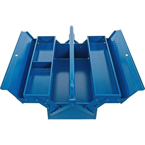 BGS 33001 Metall-Werkzeugkasten, leer, 420 x 200 x 150 mm, 3 Fächer (1/5)