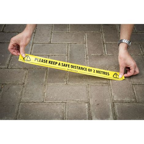 Social Distancing Floor Marking Gaffa Tape PVC Hazard Warning Roll 32m Safety