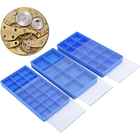 Boîte rangement - Pièces montre - Plastique transparent - Organisateur (1/5)