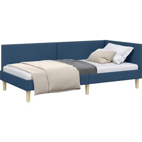 Maison Exclusive - Cornice del letto ad angolo con testiera Blu 80 cm x 200 cm