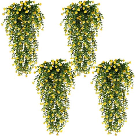 4 Pièces Plantes Artificielles Interieur Fleur Artificielle Decoration (1/5)