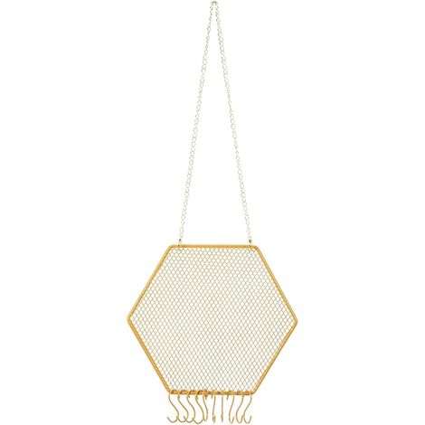 1 Ensemble Porte-Boucles D'Oreilles Mural, Porte-Collier Suspendu Organisateur de Bijoux Mural avec 10 Crochets (1/5)