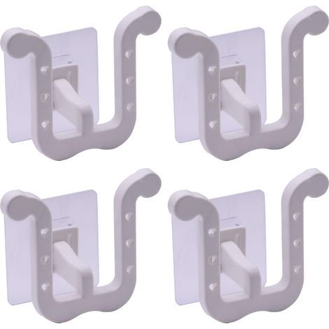 Set mit 4 wandmontierten Schuhregalen – Kein Bohren erforderlich – Wandmontage für Eingangsbereich, Badezimmer, Flur – Weiß, Y-01950 (1/5)
